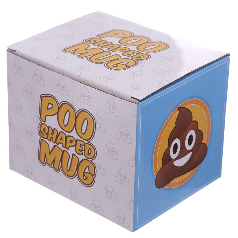 Funny Poop Ceramic Mug Cartoon Smiley Coffee Milk Mug Porcelain Water Cup with Handgrip Lid Tea Cup Office Drinkware