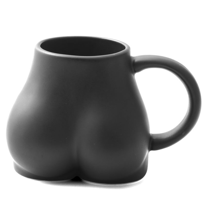 808 Ins Hip Cup Creative Hip Cup Solid Ceramic Mug Coffee Cup Drinking Cup Personality Art Cup