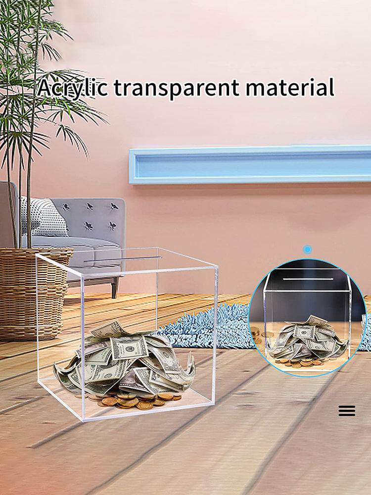 Transparent Money Jar Gift Creative Children's Gifts Cartoon Money Storage Transparent Acrylic Money Jar