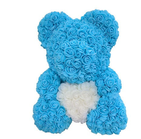 Heart hugging rose bear simulation bouquet as a birthday gift for teddy bears