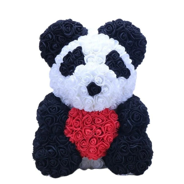 Heart hugging rose bear simulation bouquet as a birthday gift for teddy bears