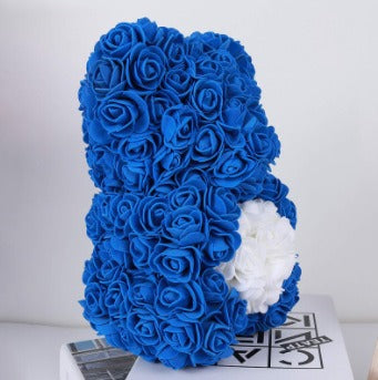 Heart hugging rose bear simulation bouquet as a birthday gift for teddy bears