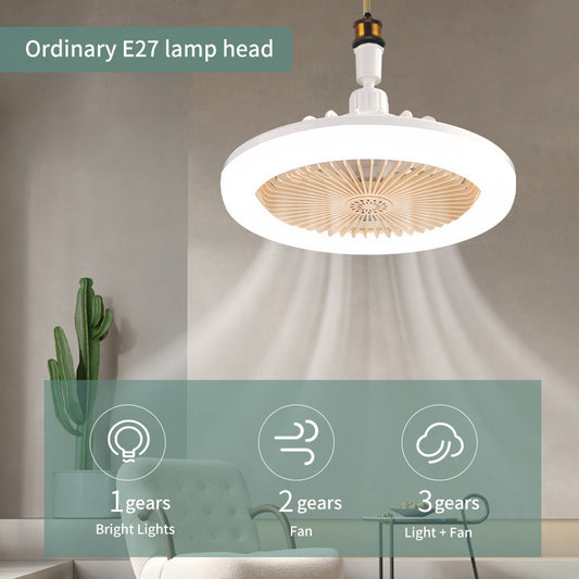 30W Ceiling Fan with Remote Control with Lighting Lamp E27 Converter Base with Aromatherapy for Bedroom Living Home