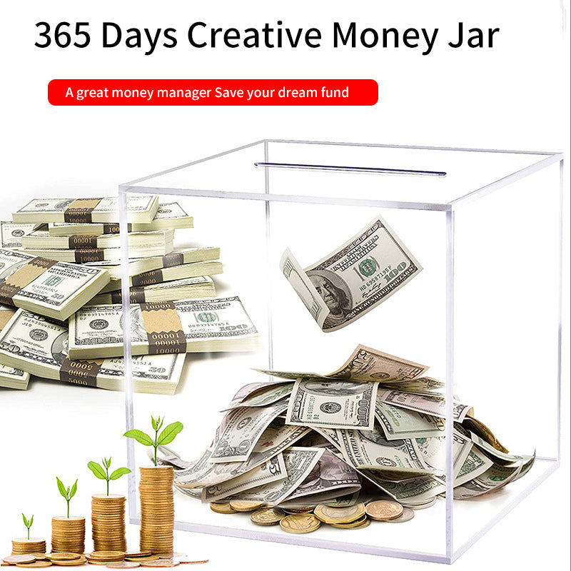 Transparent Money Jar Gift Creative Children's Gifts Cartoon Money Storage Transparent Acrylic Money Jar